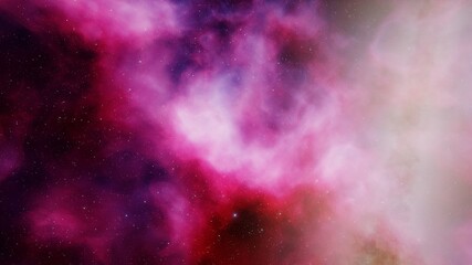Space background with realistic nebula and shining stars. Colorful cosmos with stardust and milky way. Magic color galaxy. Infinite universe and starry night. 3d Render