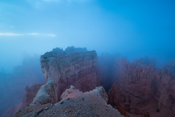 Fog in Bryce Canyon National Park, Utah, Usa, America