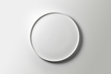 beautiful modern plate on white background, top view