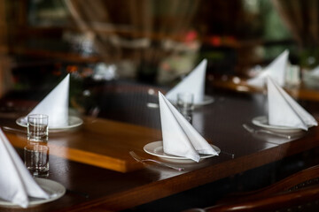 beautifully served table in a restaurant. selective focus.