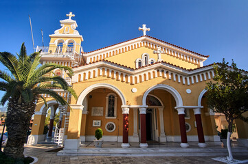 Fototapeta premium the orthodox church in the town of Argostoli on the island of Kefalonia