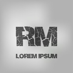 Logo Business RM Letter Logo Design With Simple style