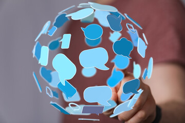 communication digital channel 3d interface