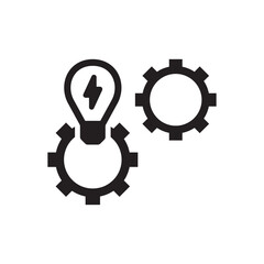 creative idea icon gears symbol