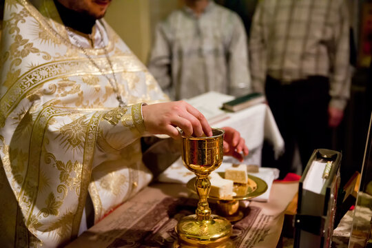 Preparation of Holy Communion in the Temple Altar