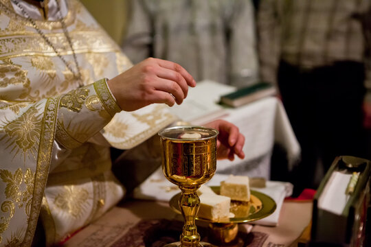Preparation of Holy Communion in the Temple Altar