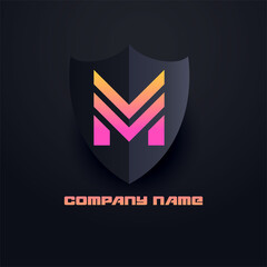 Logo Business M Letter Logo Design With Simple style