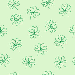 seamless floral pattern, vector background mint green