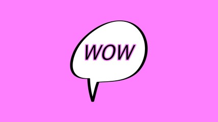 Sprechblase Wow Hintergrund pink
