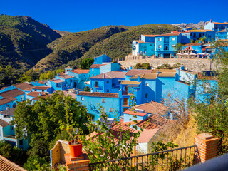 paisaje de Júzcar, Málaga, Andalucía, España