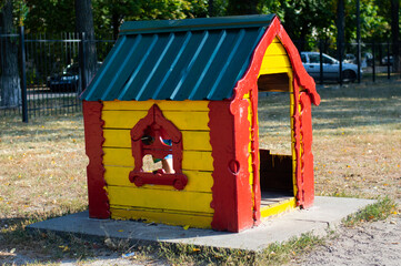 baby house on playground in the park