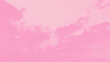 Abstract pastel pink soft color sky background with clouds, panorama