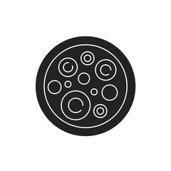 Stem cells black glyph icon. Cells that can differentiate into other types of cells. Can also divide in self-renewal to produce more cells. Pictogram for web page, mobile app, promo.