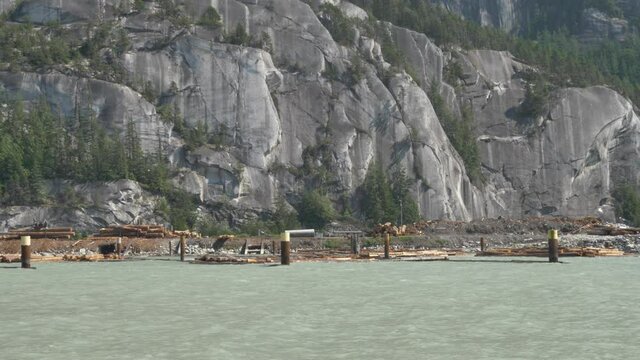 Medium, timber rafting station, British Columbia