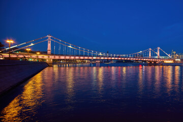 Fototapeta na wymiar Crimean Bridge in Moscow, Russia