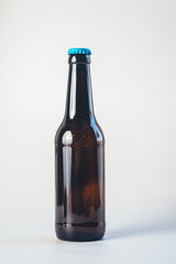 bottle of beer on a white background