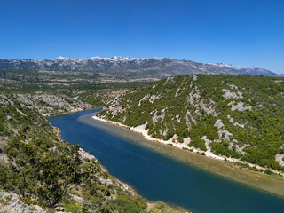 Obraz premium Zrmanja river in northern Dalmatia close to adriatic sea