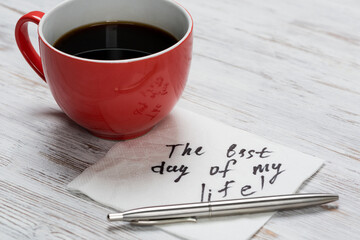 Message written on napkin