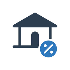property Discount icon - house tax fee icon