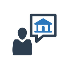 real estate agent icon - property broker icon 