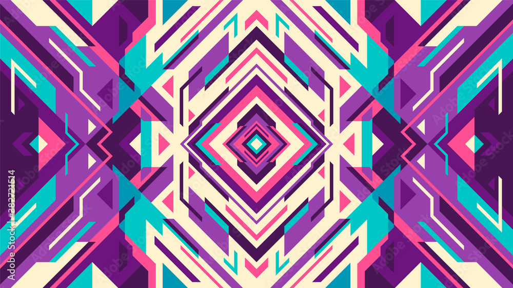 Wall mural abstract background with colorful geometric pattern design. vector illustration.