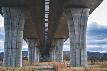 At the beginning of the Radotin Bridge, near Prague, Czech Republic