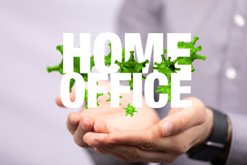 Home office of self quarantine digital.