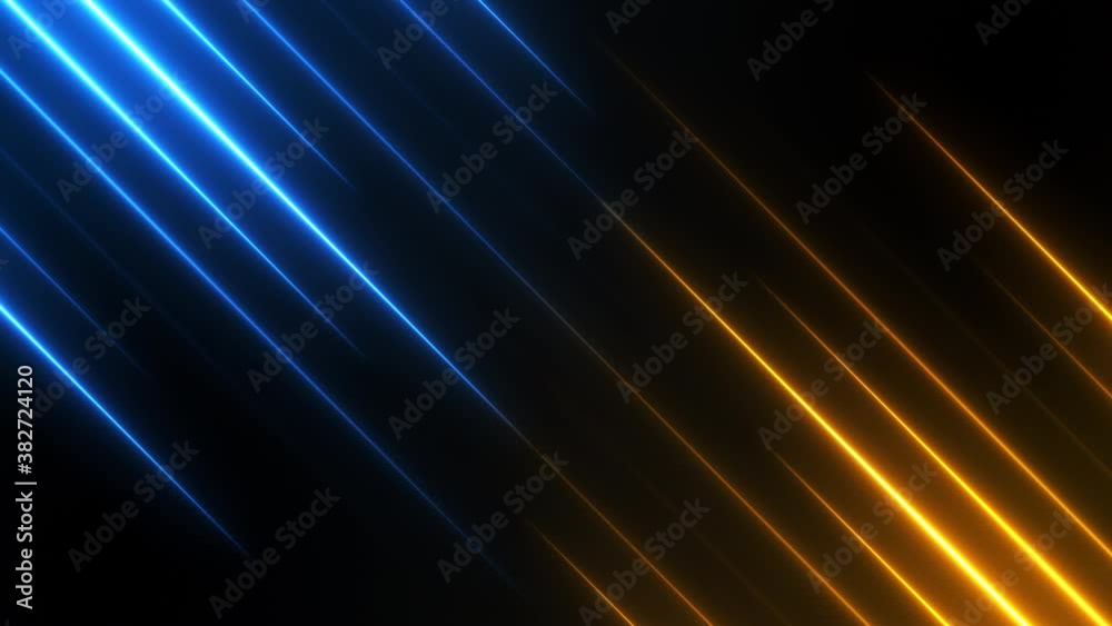 Canvas Prints abstract technology background with blue and golden neon rays. versus animation template. bright spl