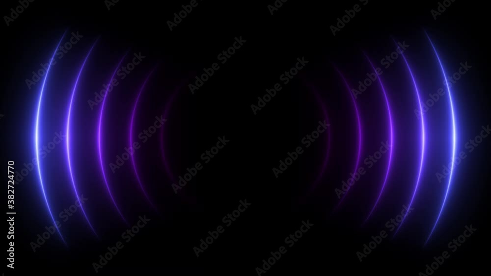 Poster abstract neon radar background. searching process in futuristic interface. bright connection signal 