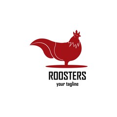 Rooster logo icon design template vector illustration
