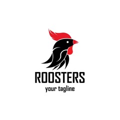 Rooster logo icon design template vector illustration
