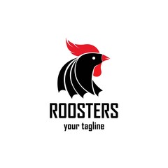 Rooster logo icon design template vector illustration
