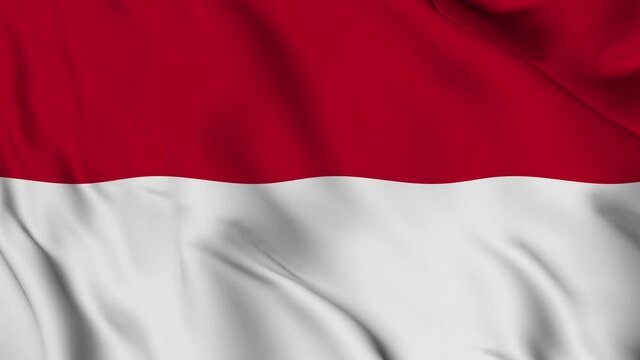 Monaco flag gently waving in the wind