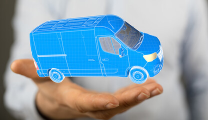 logistics and delivery concept digital 3d.