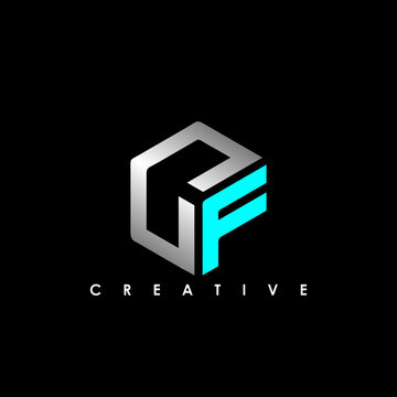 CF Letter Initial Logo Design Template Vector Illustration