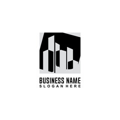 illustration of building realestate property logo