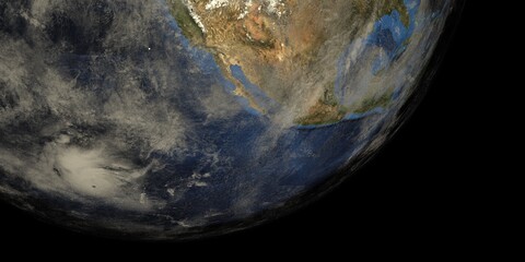 Hurricane Marie. Earth shown from Space. Elements of this image are furnished by NASA.