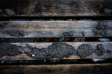 Remaining Asphalt on Old Rail Road Bridge