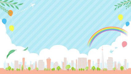 Townscape summer_rainbow city 16-9 wide