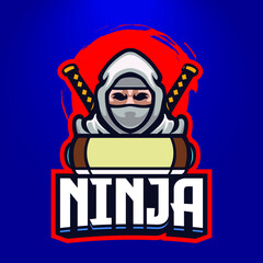 Ninja assassin e-sport team logo emblem design