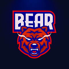 Bear e-sport mascot logo team emblem