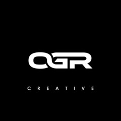OGR Letter Initial Logo Design Template Vector Illustration - obrazy, fototapety, plakaty