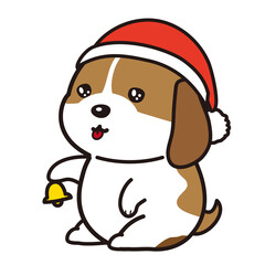 ビーグル犬　クリスマスコスチューム