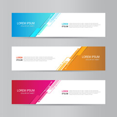 Vector abstract banner design web template