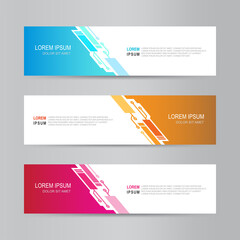 Vector abstract banner design web template