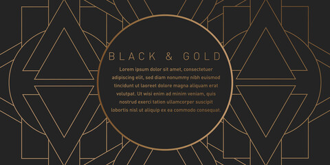 Black and Gold Pattern Background