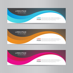 Vector abstract banner design web template