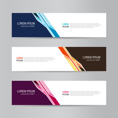 Naklejka premium Vector abstract banner design web template