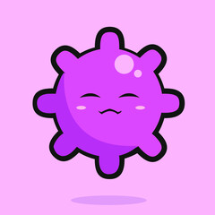 Cute Virus Icon Vector Illustration Concept.