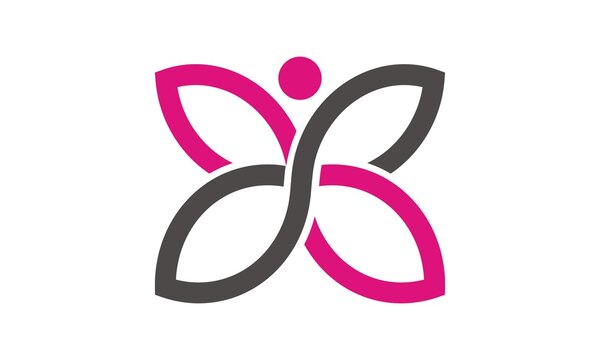Abstract butterfly logo design template vector illustration